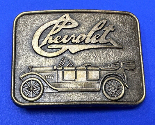 Antique Chevrolet Chevy Car Collectors Belt Buckle by RJR Roberts Co