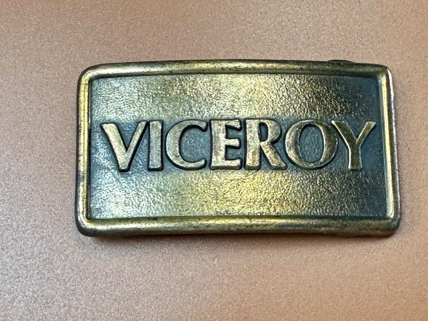 Viceroy Cigarettes Advertising Promo Loyalty Vintage Brass Tone Belt Buckle