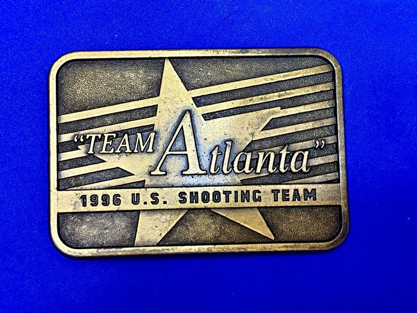 1996 Team Atlanta US Olympic Shooting Commemorative belt buckle