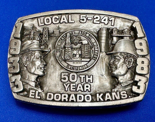 1983 El Dorado Kansas Local union 5 241 50th year celebration belt buckle