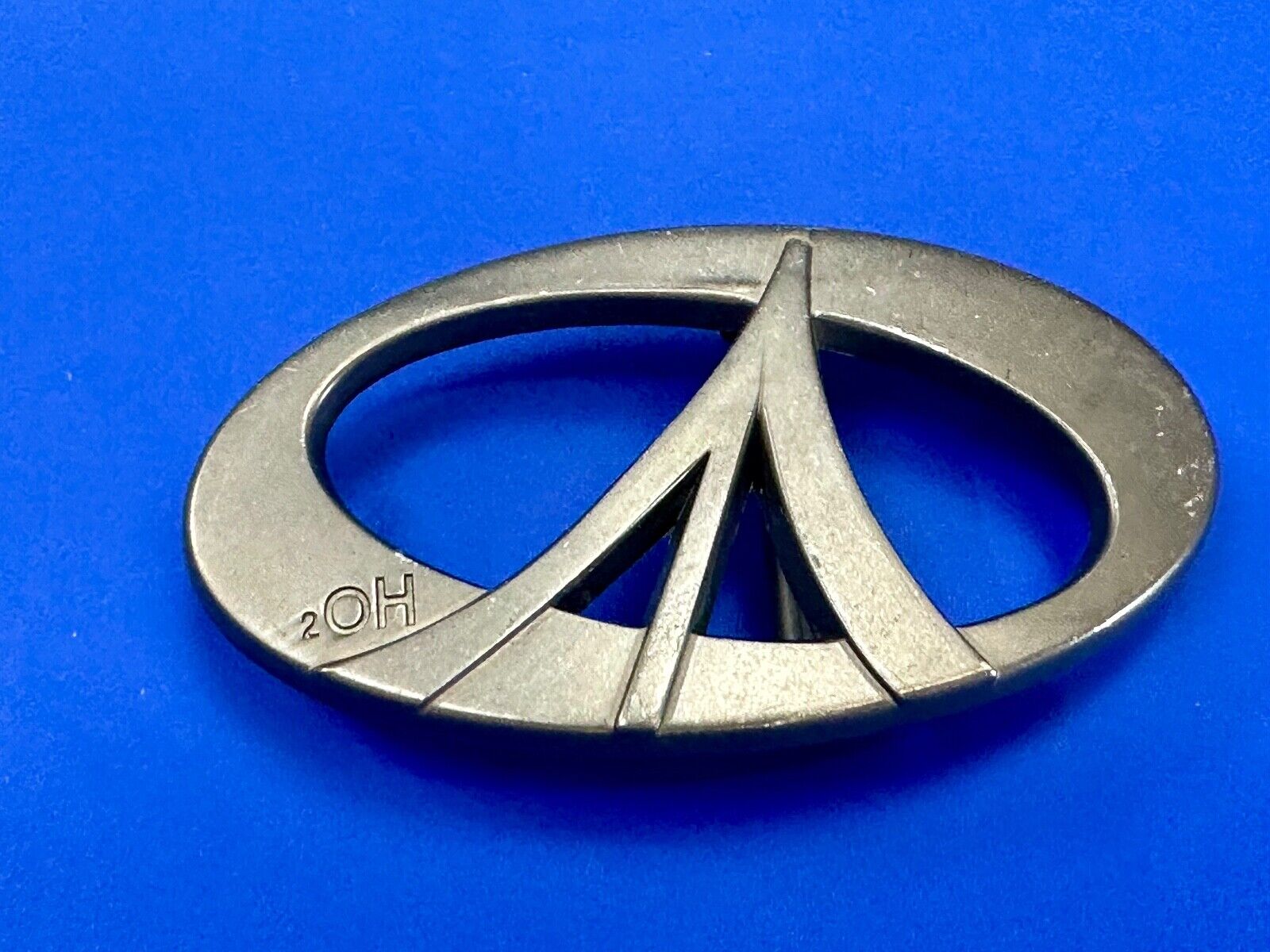 2OH Cutout gold color belt buckle   Peace love & Rock & Roll