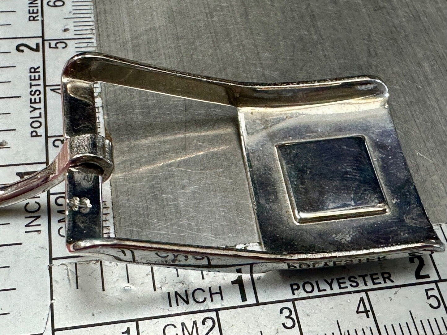 Vintage Letter monogram Initial EG - small two tone belt buckle