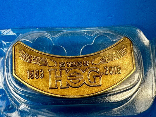 2018 35 years of Harley Davidson Owners Group HOG NOS Pin for Jacket or Vest