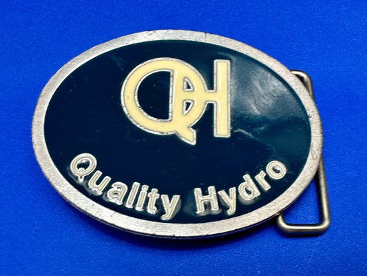 Vintage  QH Quality Hydro Promotional Company Prairie, WI  belt buckle