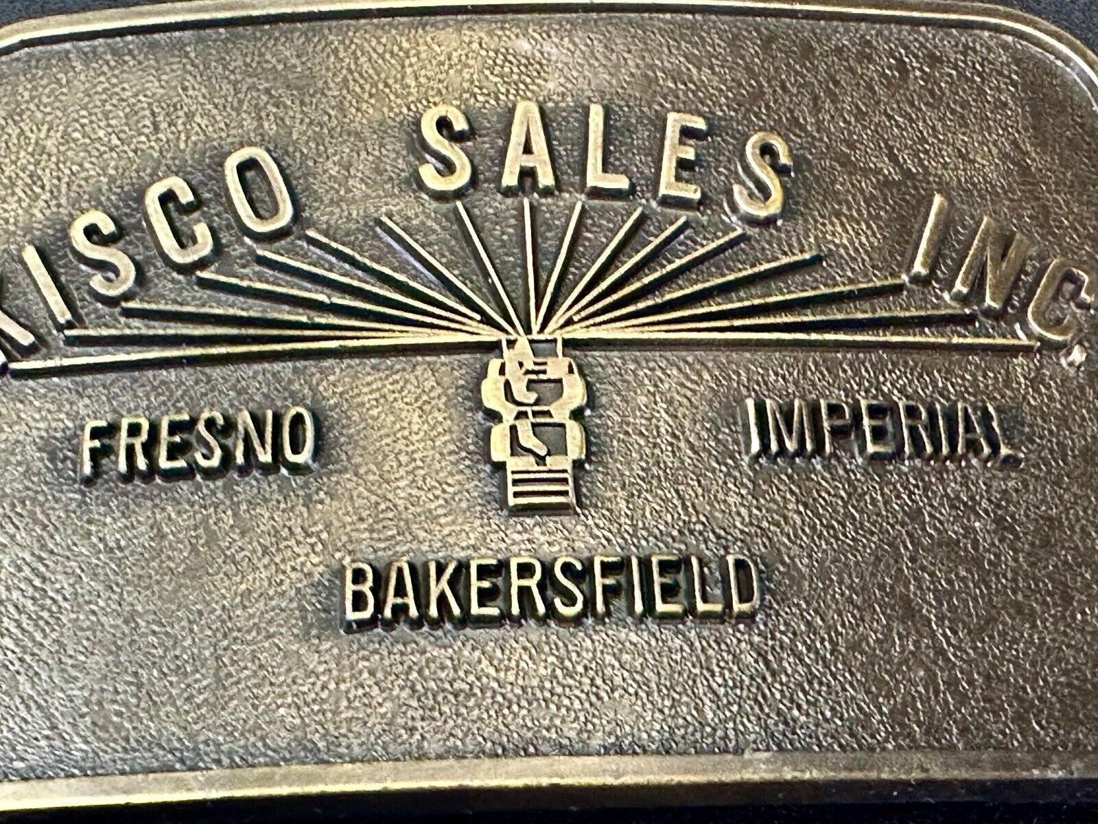 Cisco Sales Inc - California Co Fresno Bakersfield Imperial NOS Belt Buckle