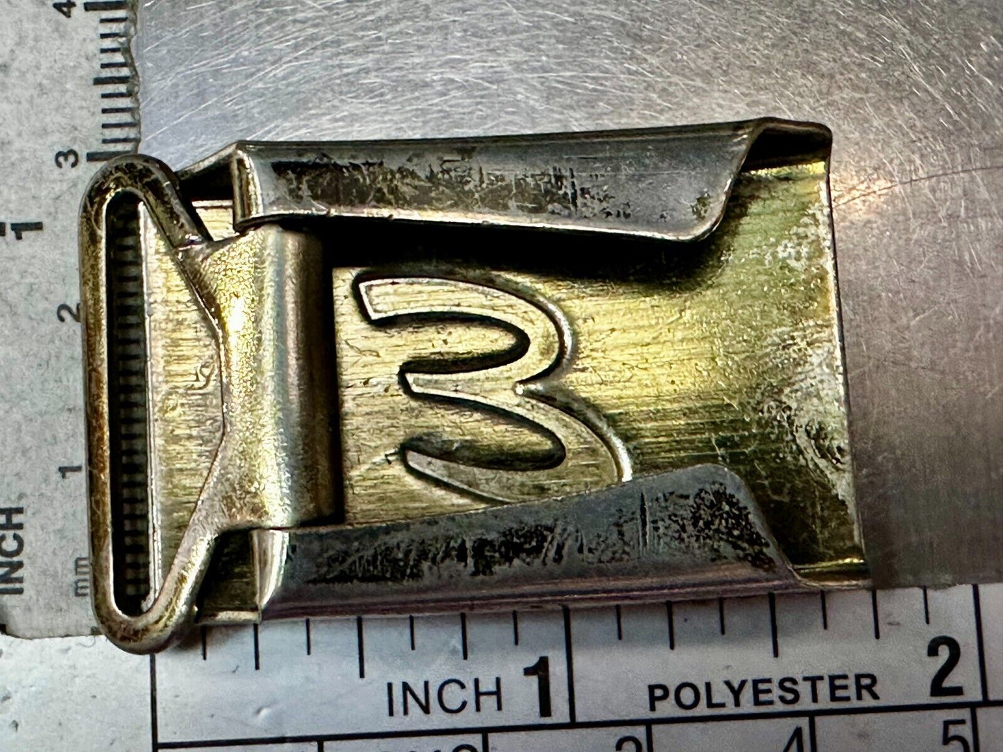 Antique Letter Monogram Initial E Art Deco Style Belt Buckle