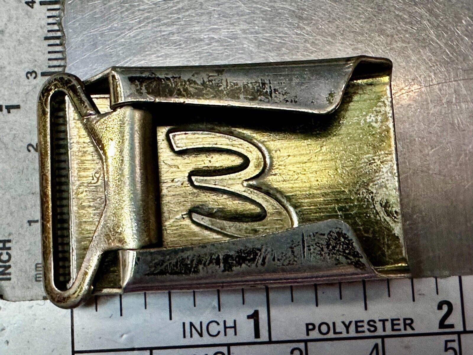 Antique Letter Monogram Initial E Art Deco Style Belt Buckle