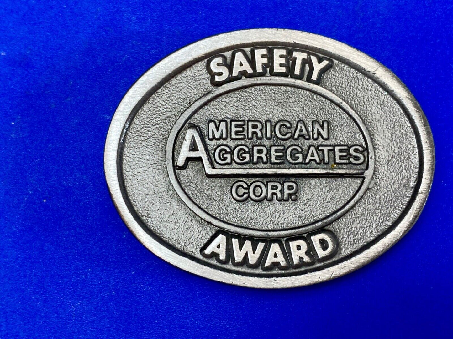 American Aggregates Vintage Safety award belt buckle by Hit-Line USA