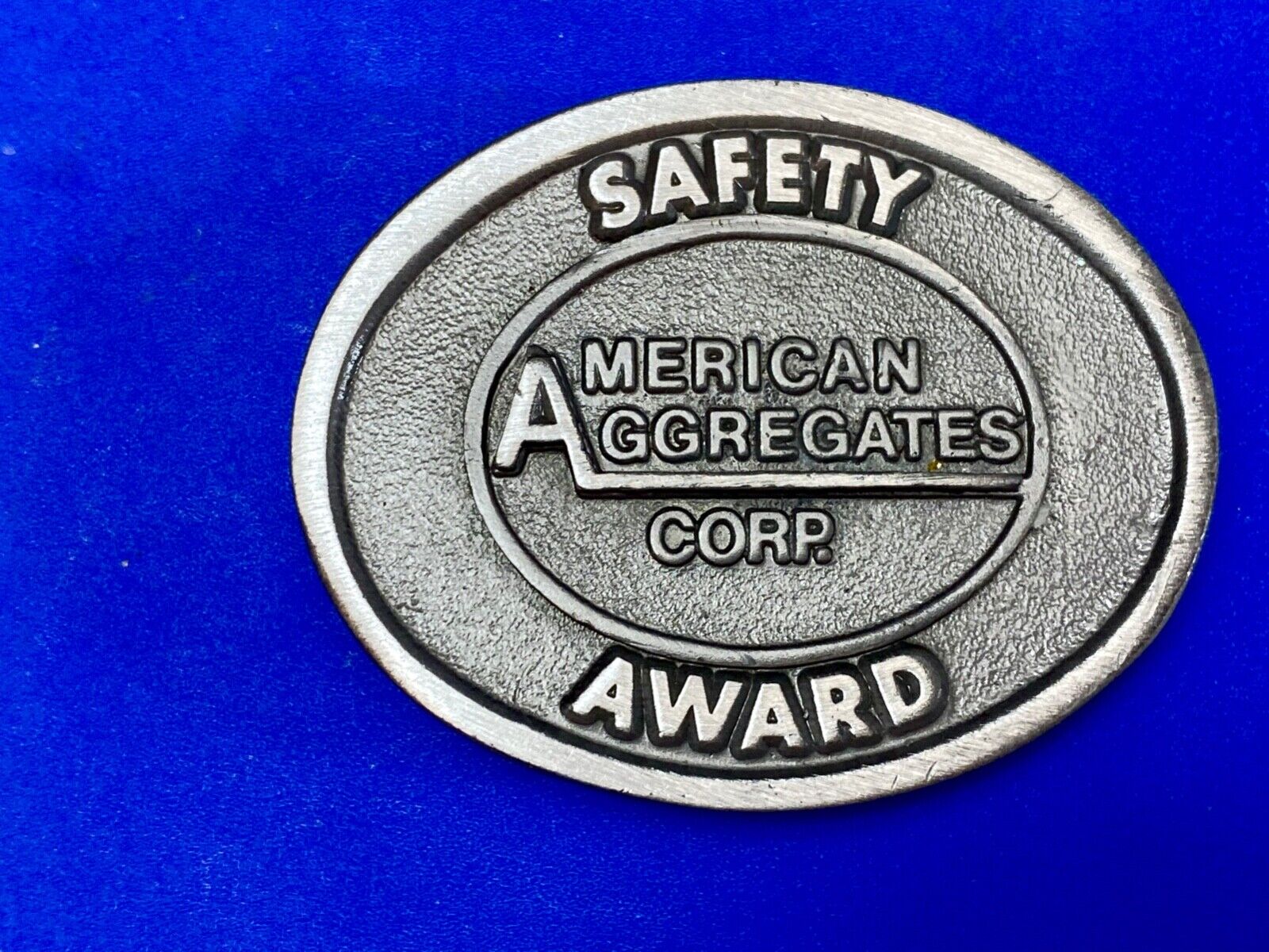 American Aggregates Vintage Safety award belt buckle by Hit-Line USA