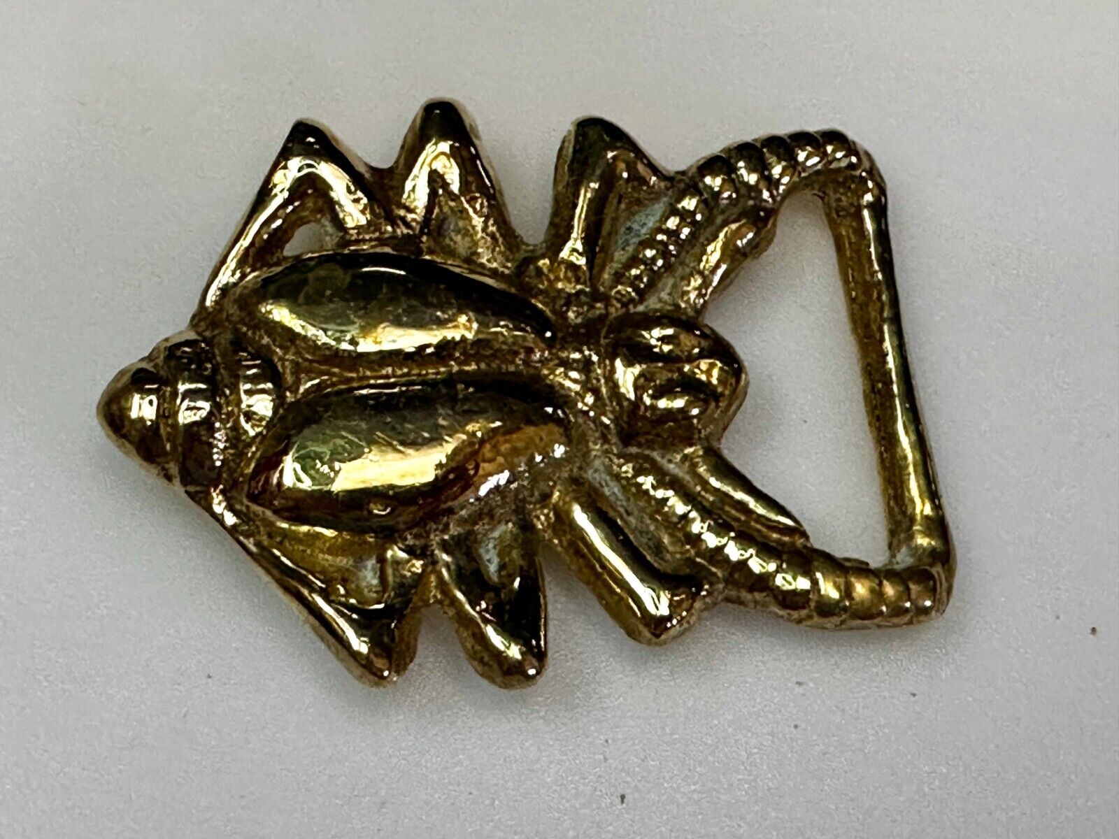 Unique Cricket Bug Insects Gold Tone Vintage Figural Hippy Vibe Belt Buckle