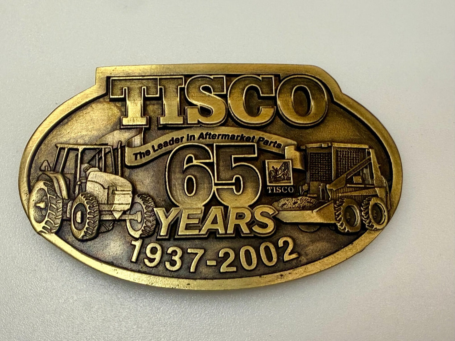 TISCO The Leader in Aftermarket Parts 65 Years 1937-2002 SPEC-CAST Belt Buckle
