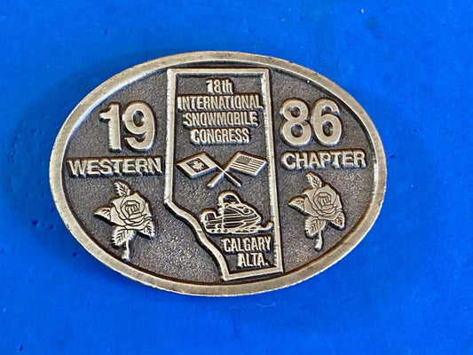  1987 **International Snowmobile Congress** Western Chapter Buckle