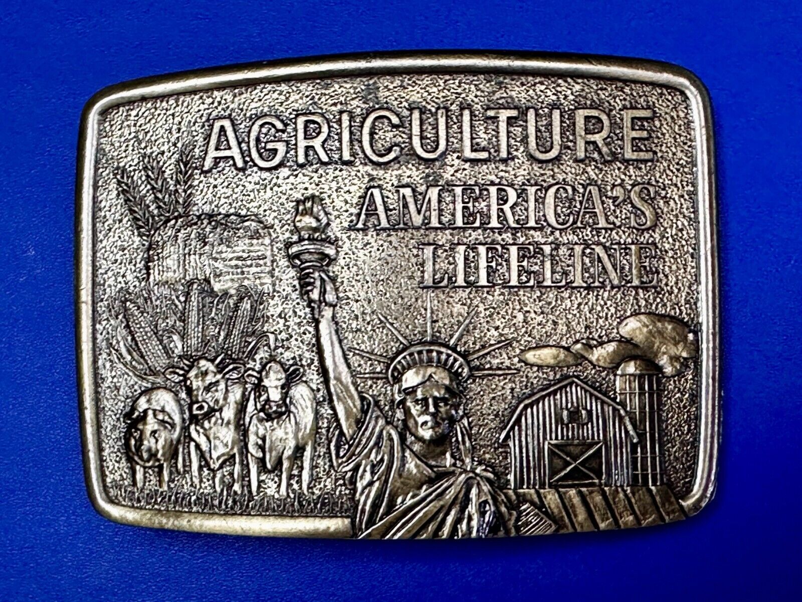 Agriculture America's Lifeline Farming - Statue of Liberty Limited Belt Buckle