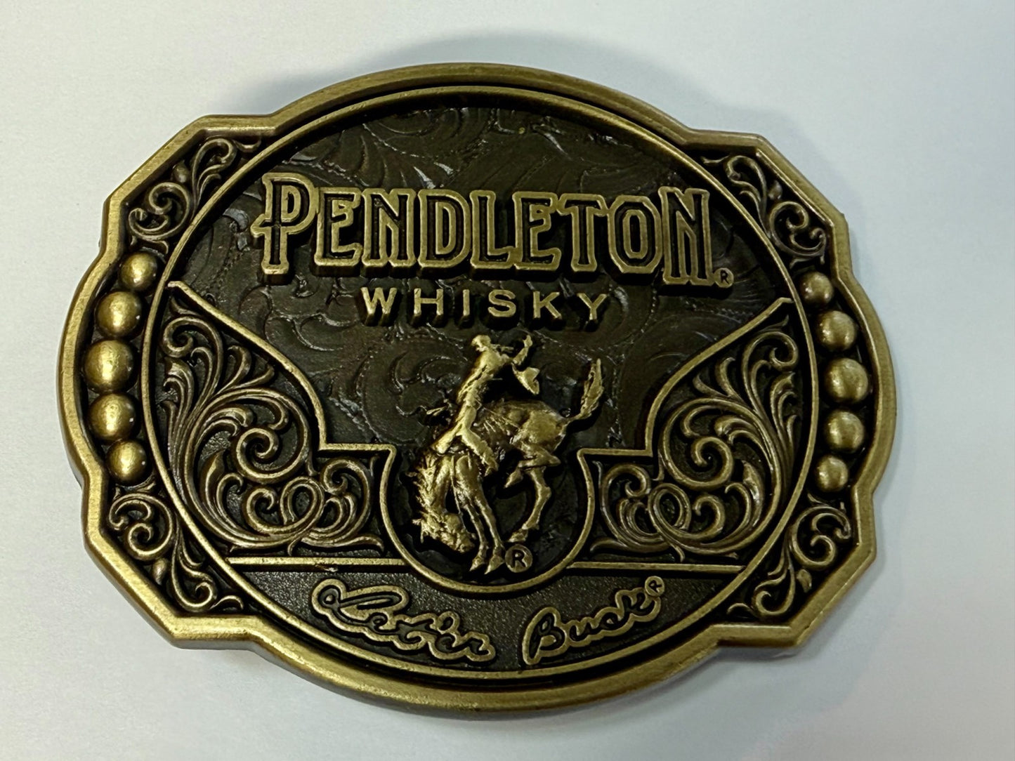 2024 Pendleton Whiskey Let'er Buck Rodeo Cowboy Montana Silversmiths Belt Buckle