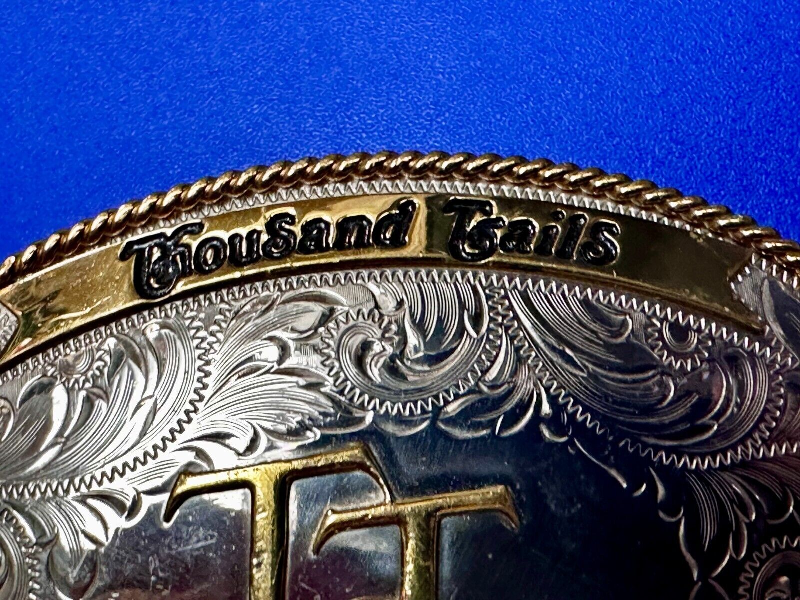 TT Thousand Trails Trophy Style Montana Silversmith Engravable Belt Buckle