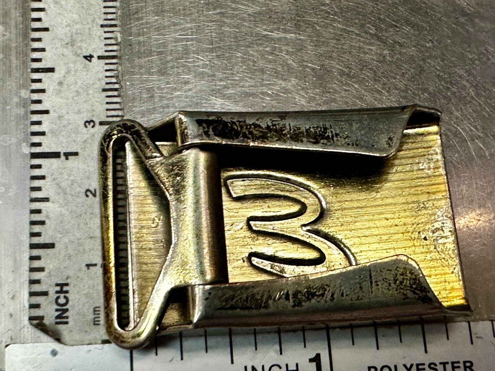 Antique Letter Monogram Initial E Art Deco Style Belt Buckle