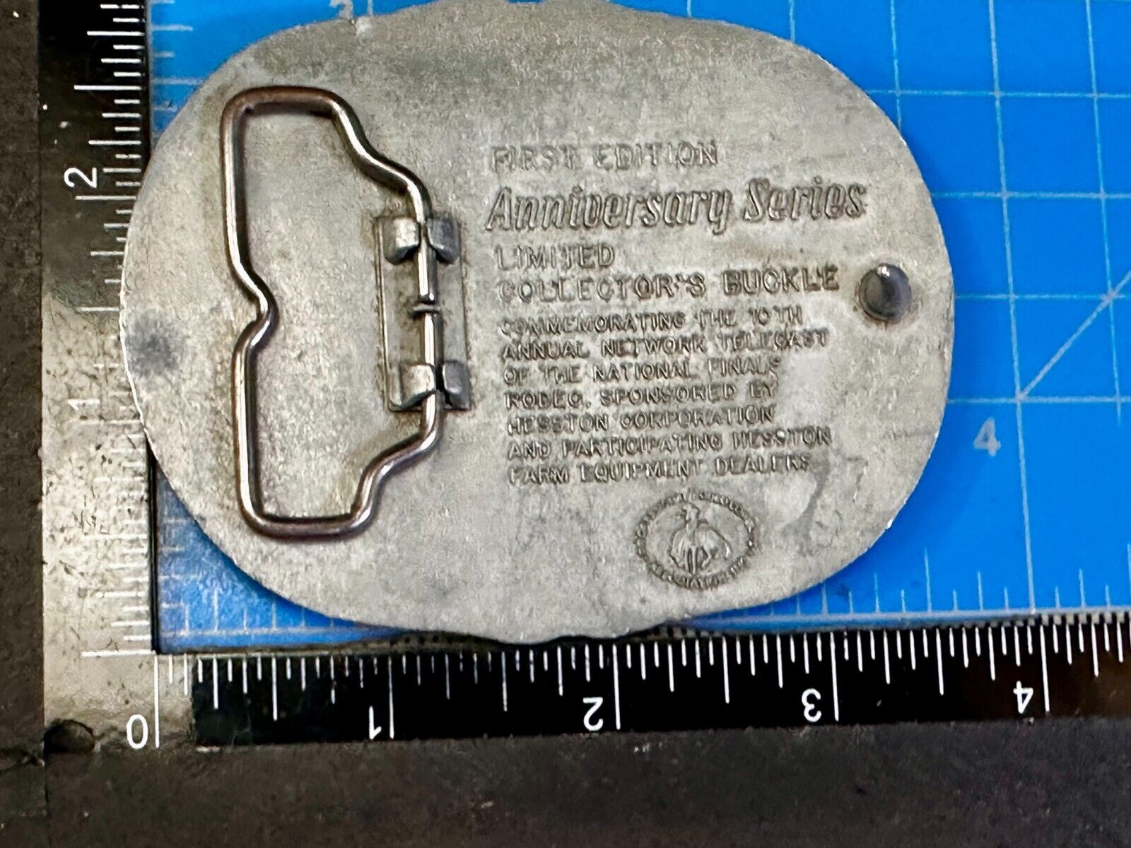 25 Year Anniversary Hesston NFR National Finals Rodeo Cowboys Belt Buckle