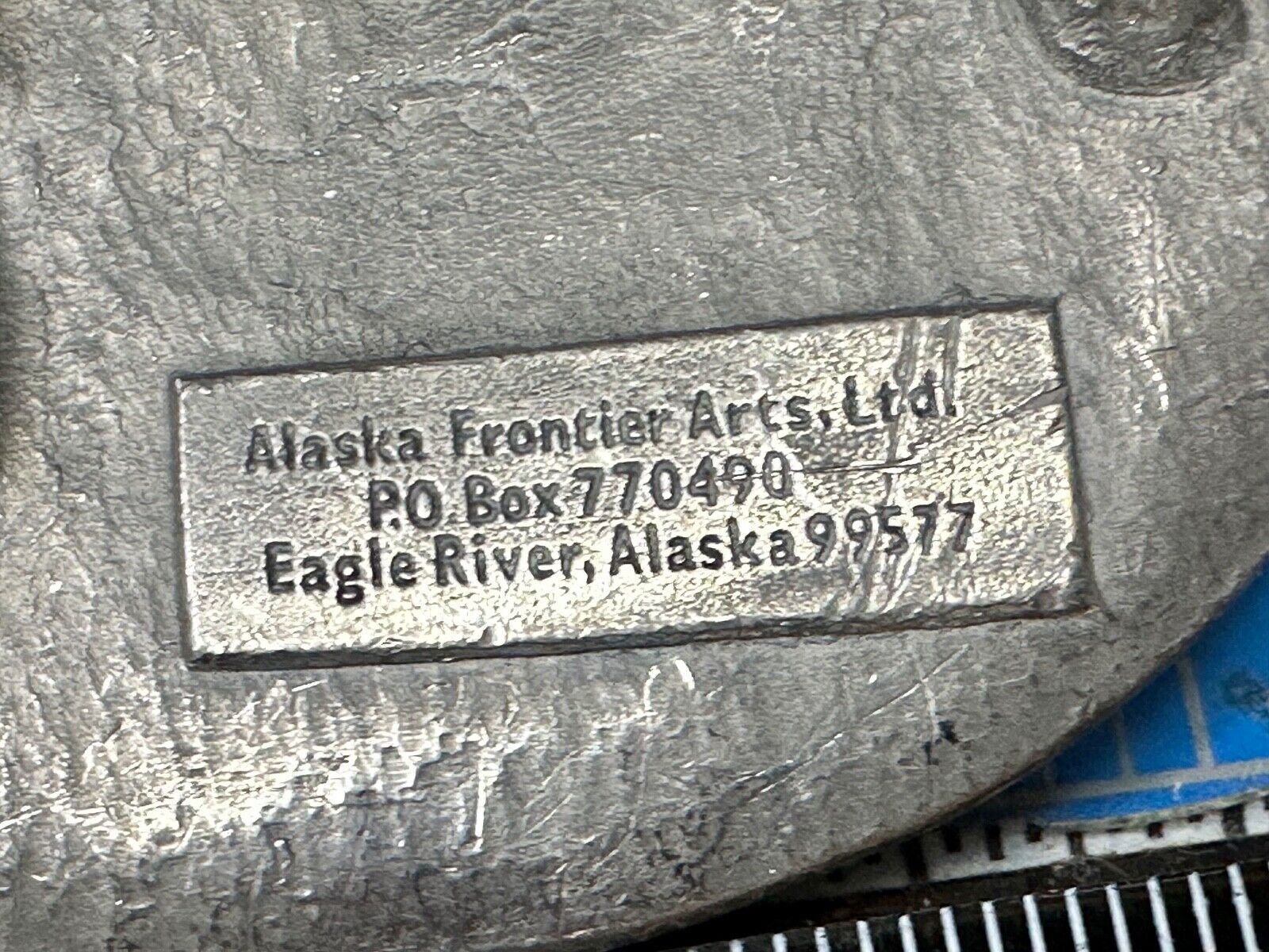 Alaska Grizzly Bear - The Last Frontier Belt Buckle by Alaska Frontier Arts