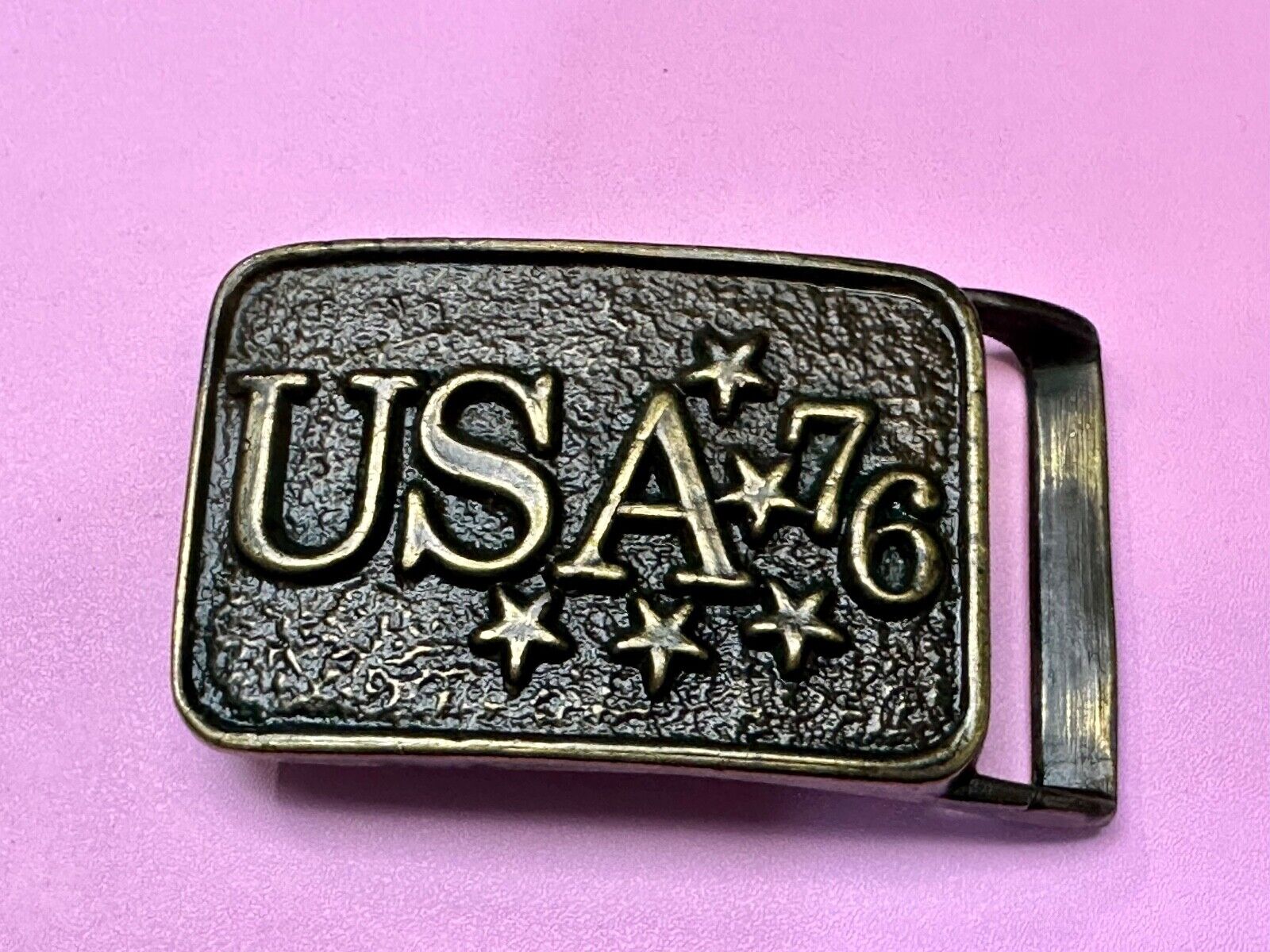 USA 76 - Patriotic American bicentennial Stars Vintage Belt Buckle