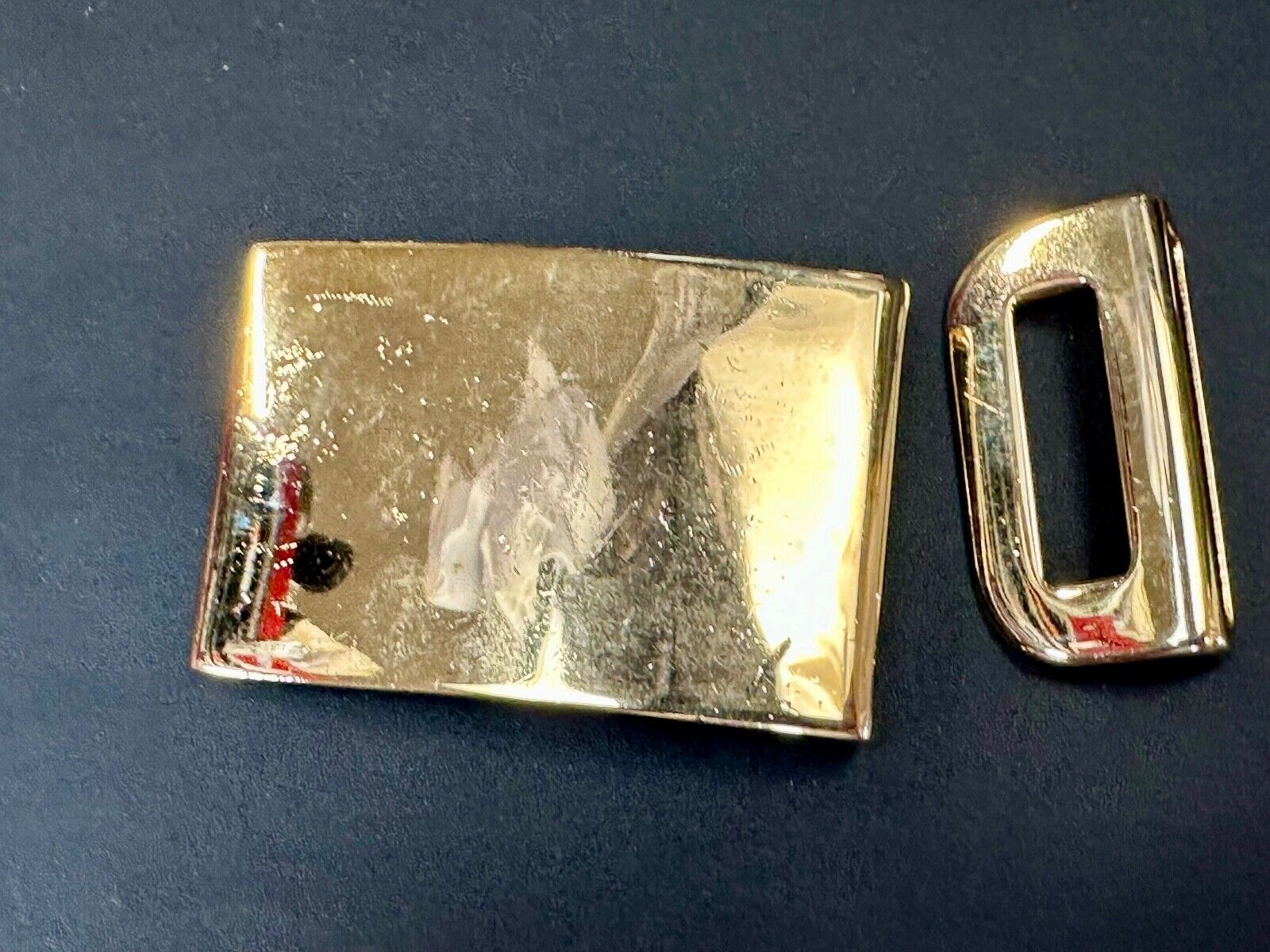 6-76  USMC Marines Military Dress Solid Brass belt buckle with attachment