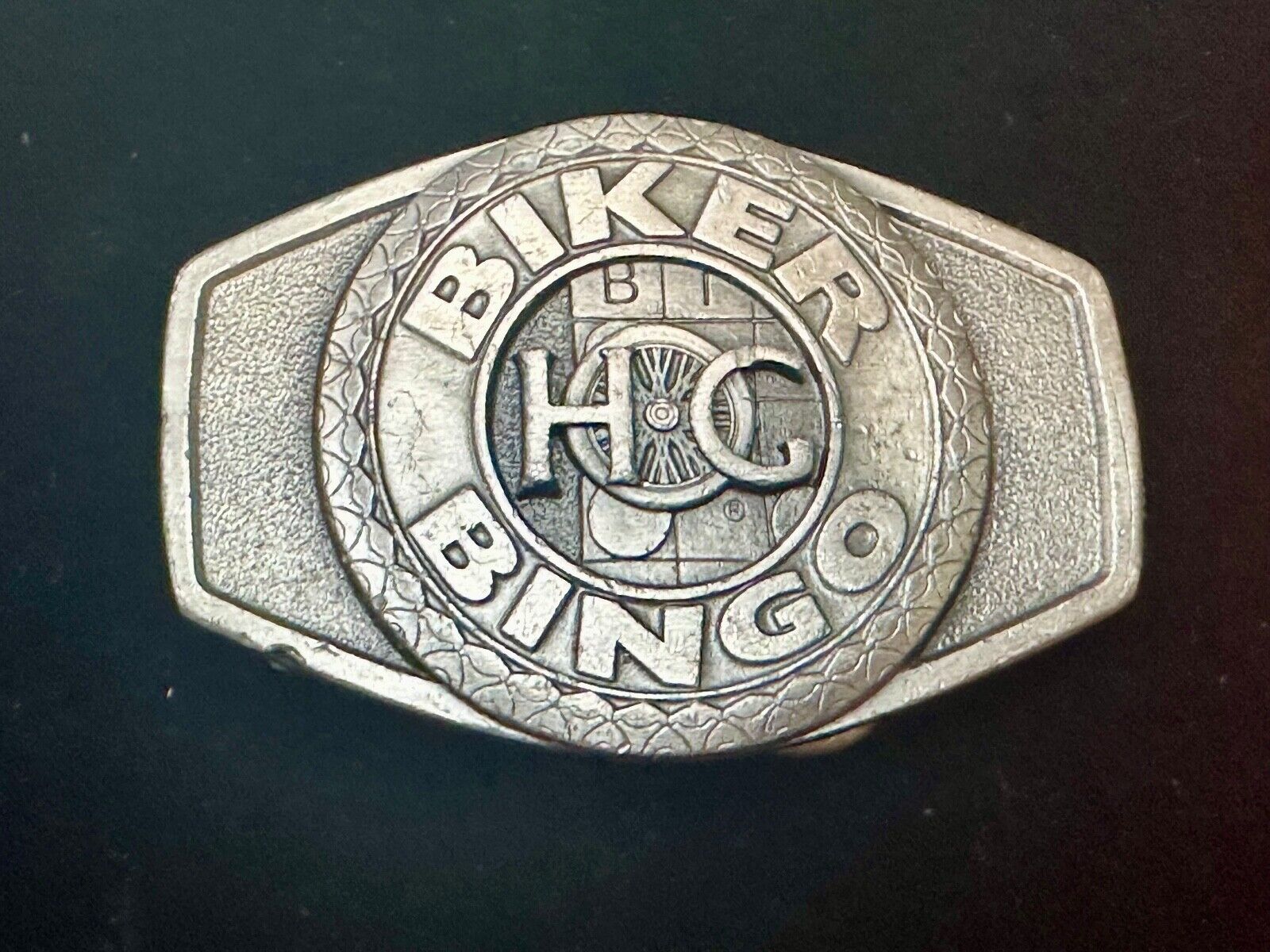 BIKER BINGO H.O.G.  Harley Davidson Owners Group - lucky winner belt buckle