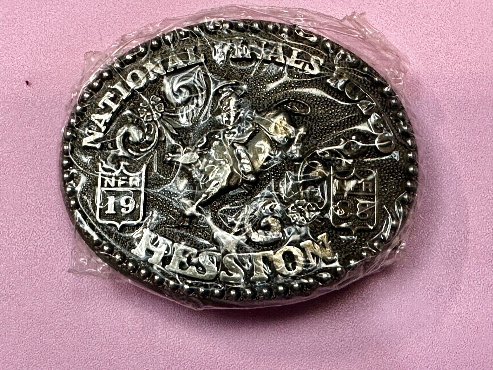 1988 NOS Youth Size NFR National Finals Rodeo Cowboy Collectors Kids Belt Buckle
