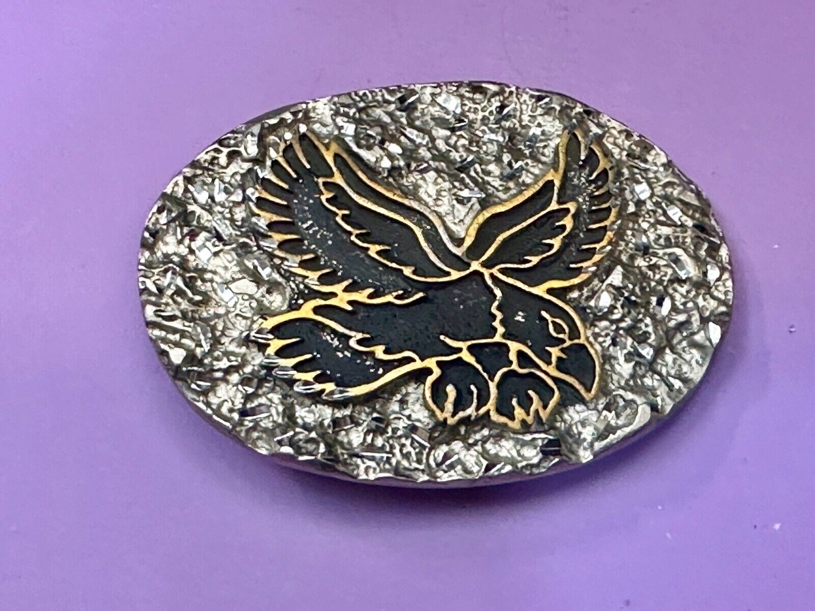Attacking Eagle  - Native American Indian Theme belt buckle Handcrafted by SSI