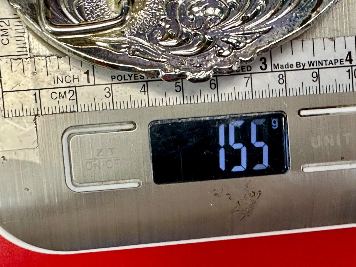 Authentic Silver Plated Pewter Belt Buckle With Cowgirls Girly Pink Rhinestones 