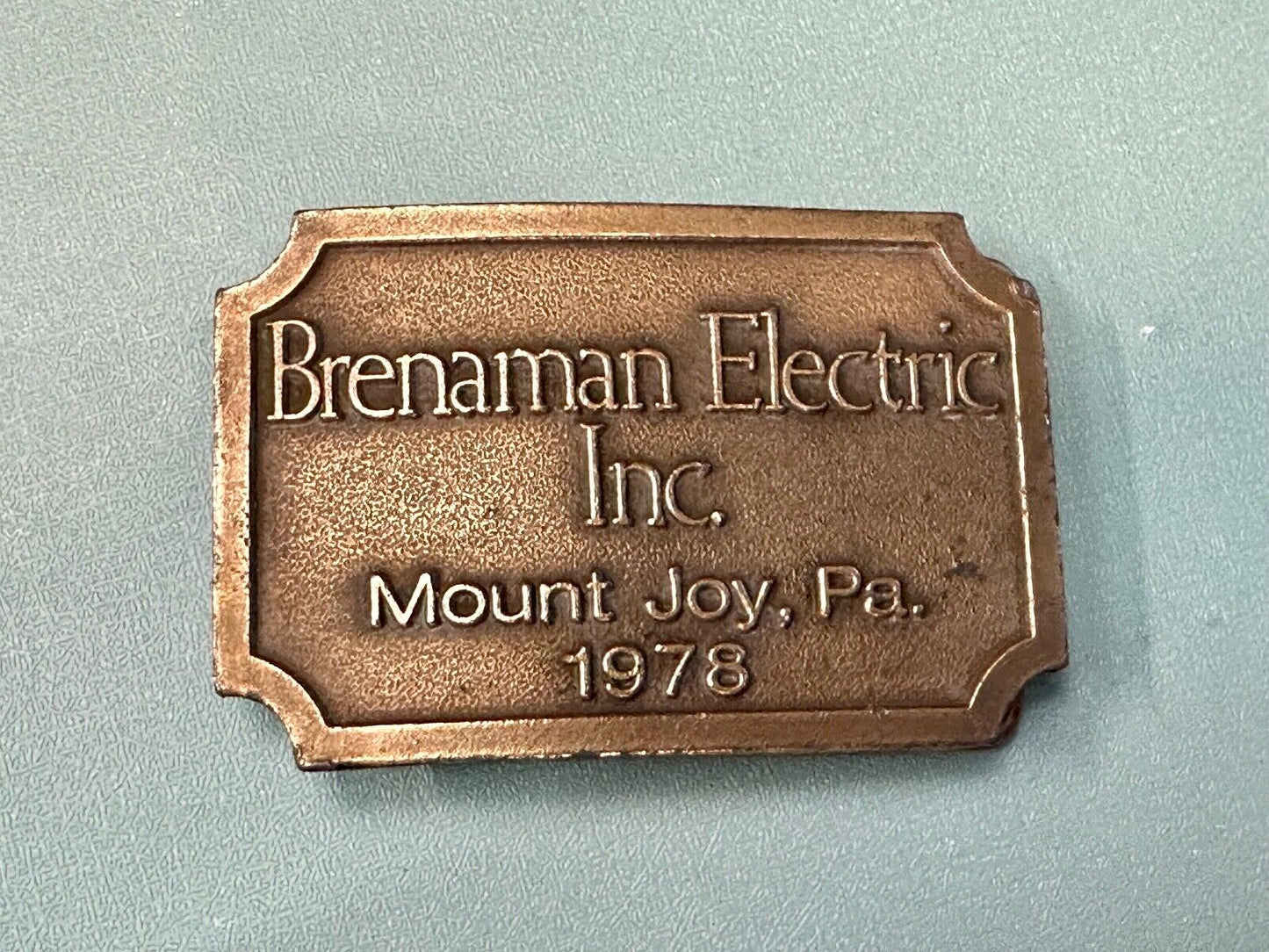 Vintage Brendaman Electric Company Inc - Mount Joy PA Hitline belt buckle