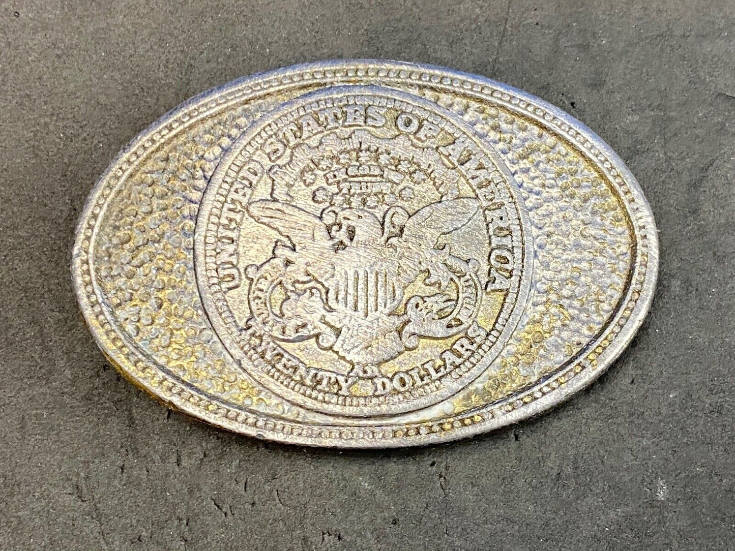 United States of America Twenty Dollar belt buckle by CDC Metal Works 