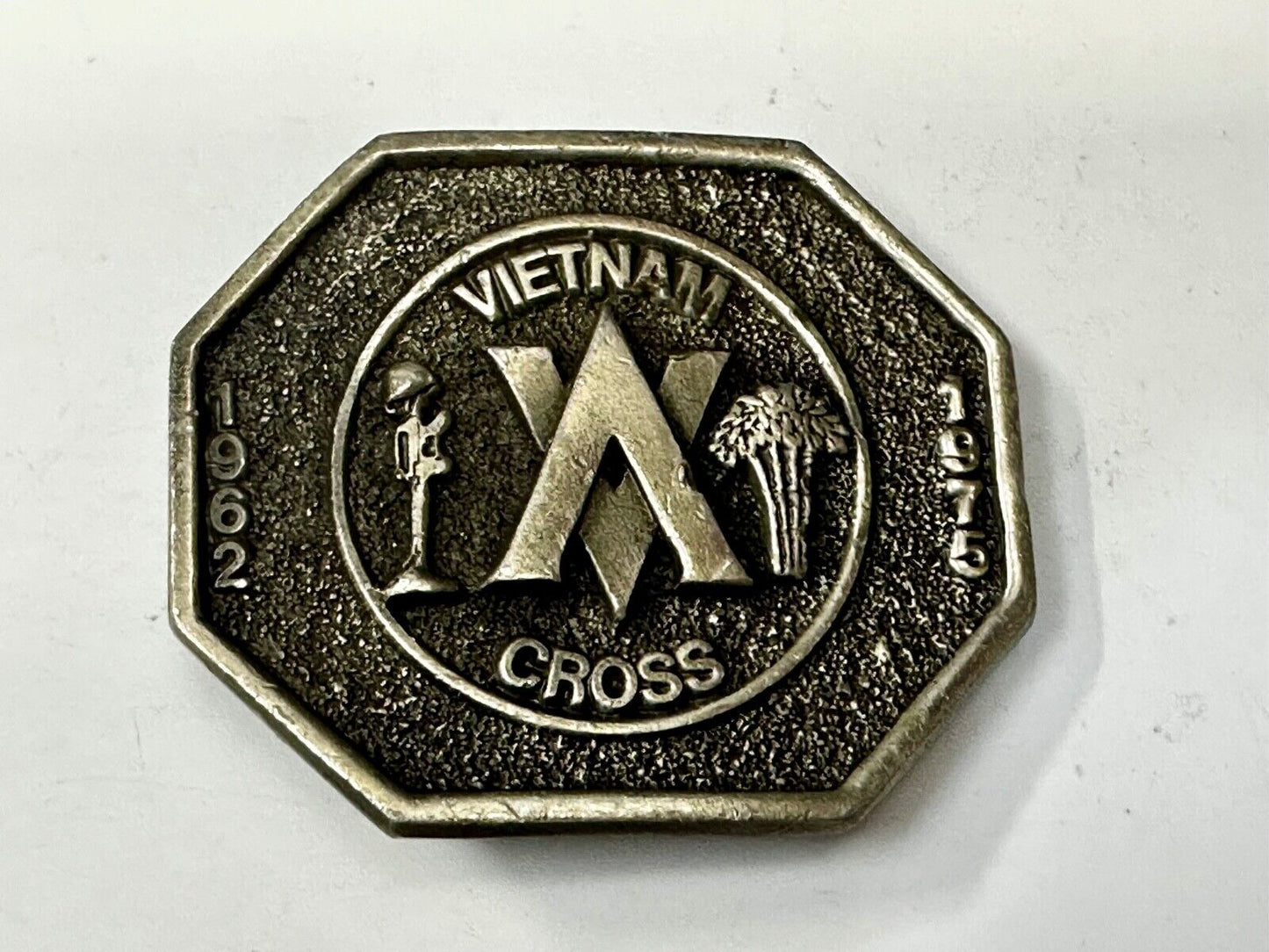 Vietnam Cross 1962 - 1975 The Great American Buckle Co Vintage Belt Buckle