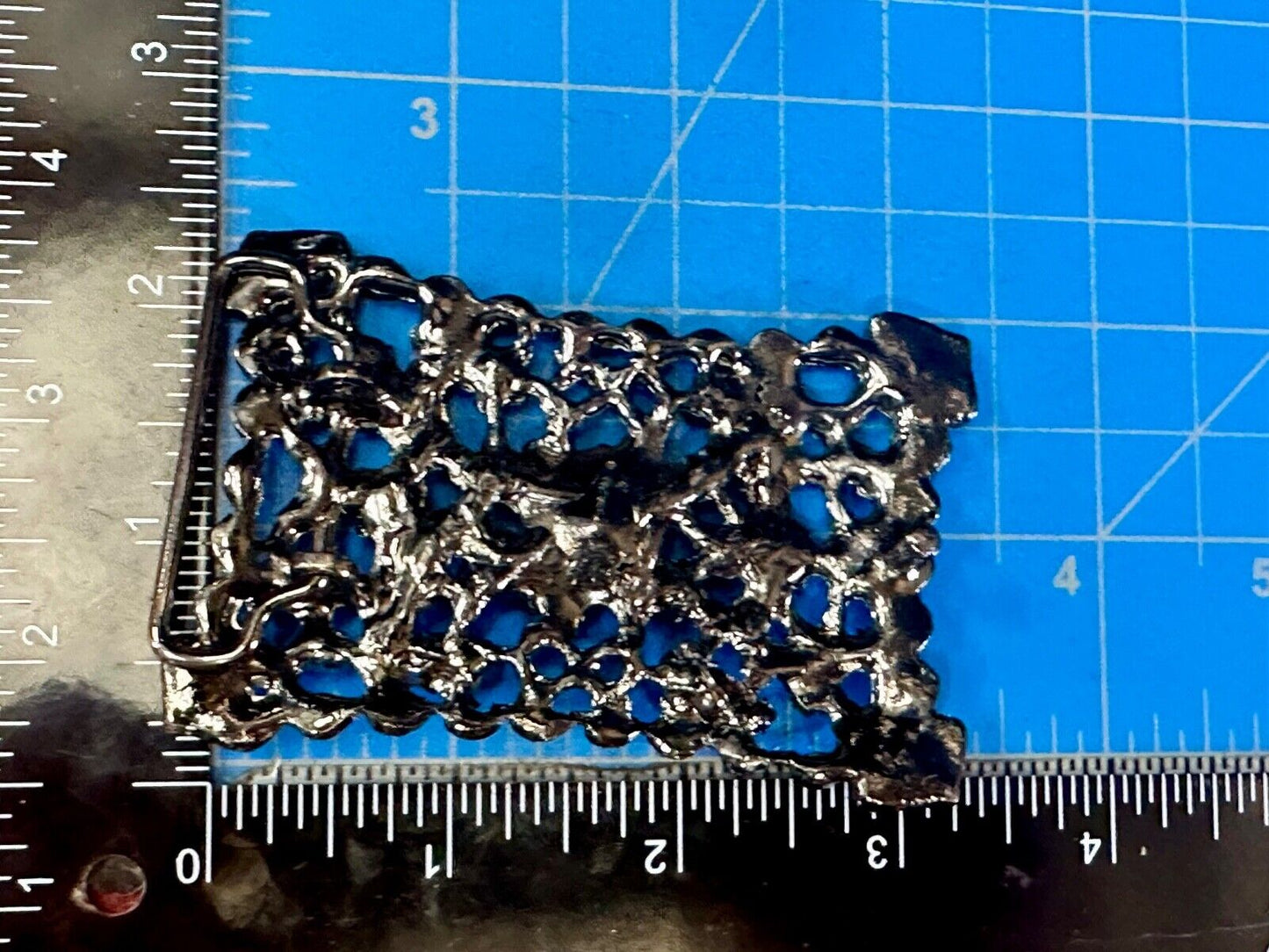 Unique black Victorian vibe black Rhinestone accented see through Belt Buckle