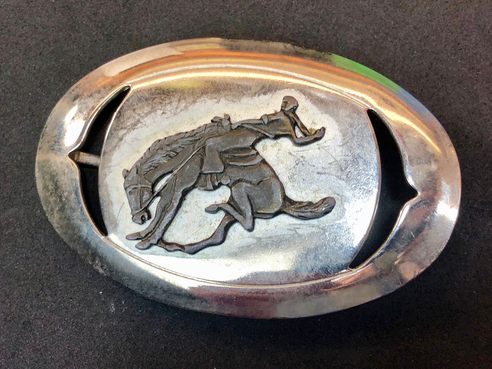 Vintage? Rodeo cowboy riding bull,  bucking bronco Belt Buckle 