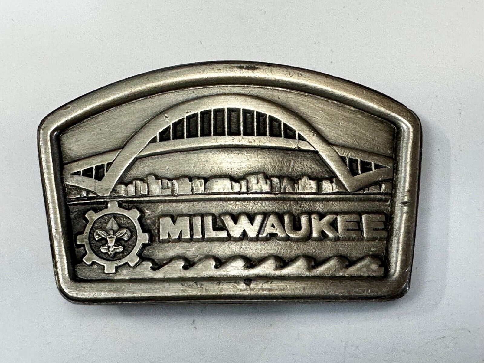 Be Prepared Do a Good Turn Daily Milwaukee Country Council BSA 1983 Belt Buckle