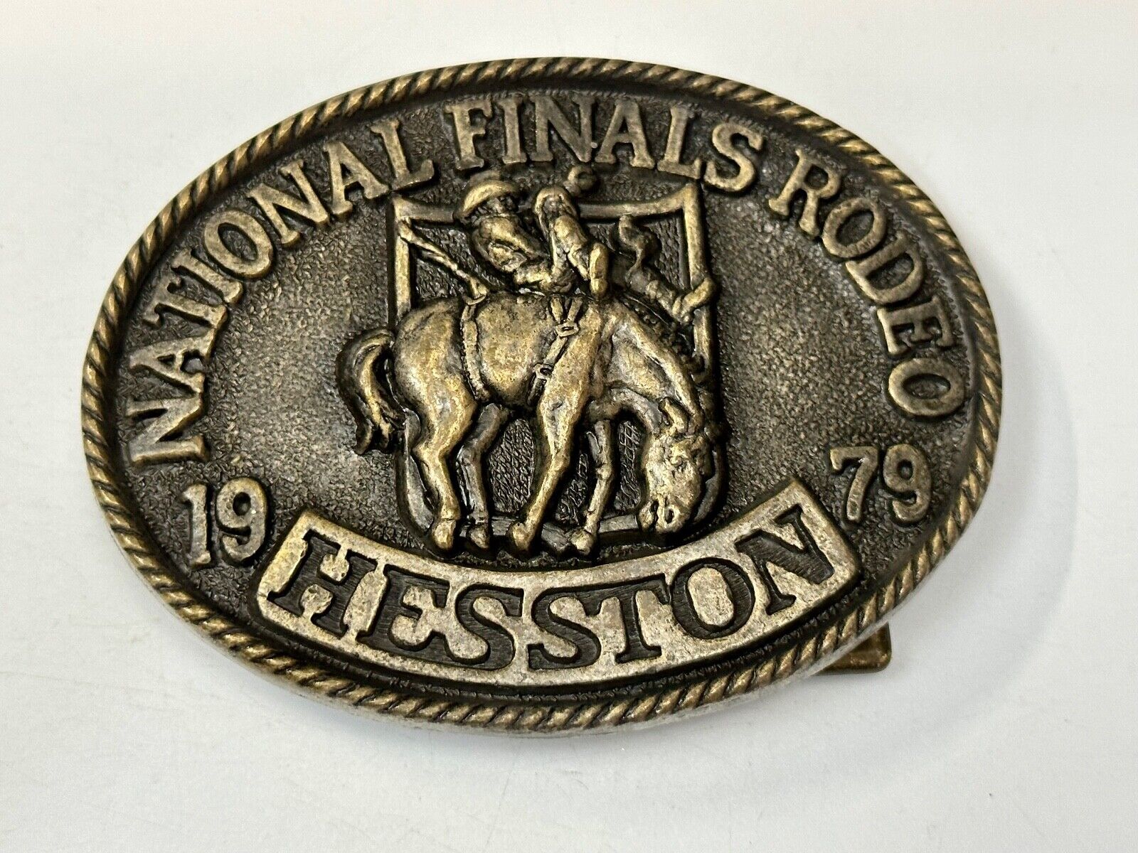 1979 Hesston National Finals Rodeo NFR Collectors Rodeo Cowboy Belt Buckle