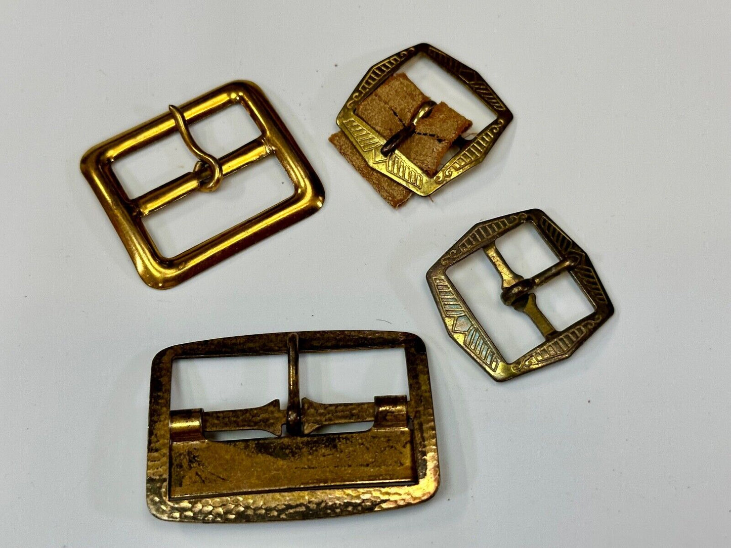 4 pc lot of antique SMALL belt buckle's