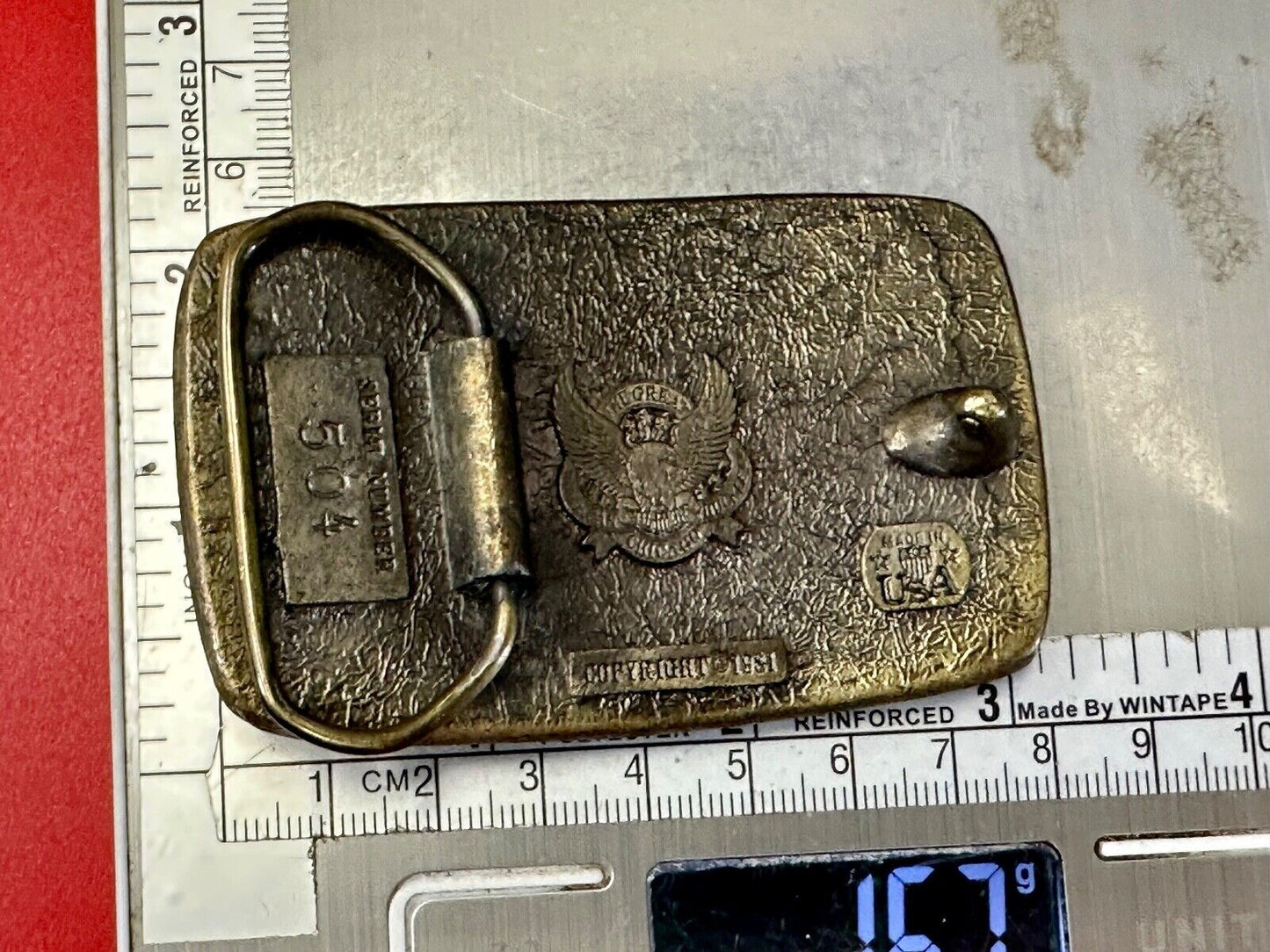 Majestic Patriotic EAGLE Vtg.  1981 The Great American belt buckle Commemorative