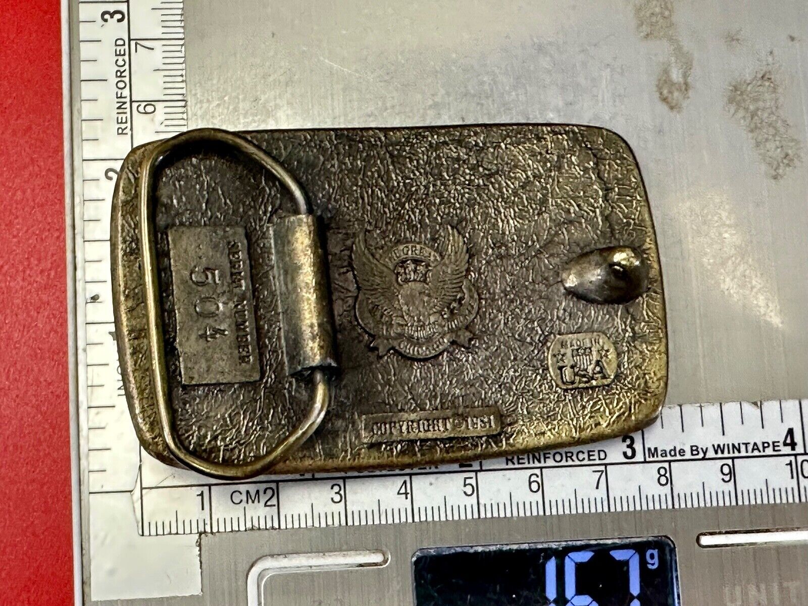 Majestic Patriotic EAGLE Vtg.  1981 The Great American belt buckle Commemorative