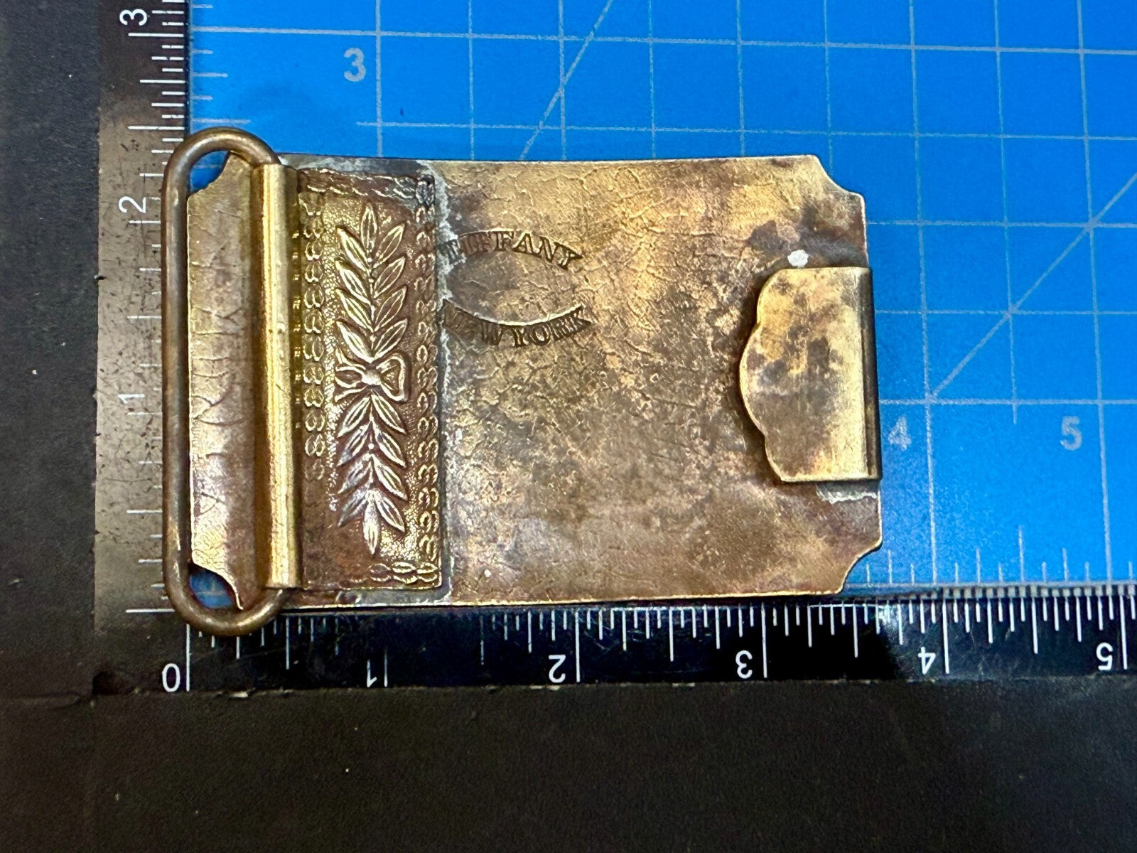 TEXAS Railroad Train Engine TIFFANY NY Wells Fargo & Company Belt Buckle