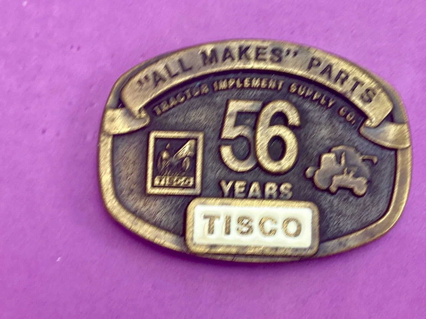 TISCO 56 Years ALL MAKES PARTS Tractor Service belt buckle Series 4 1993 