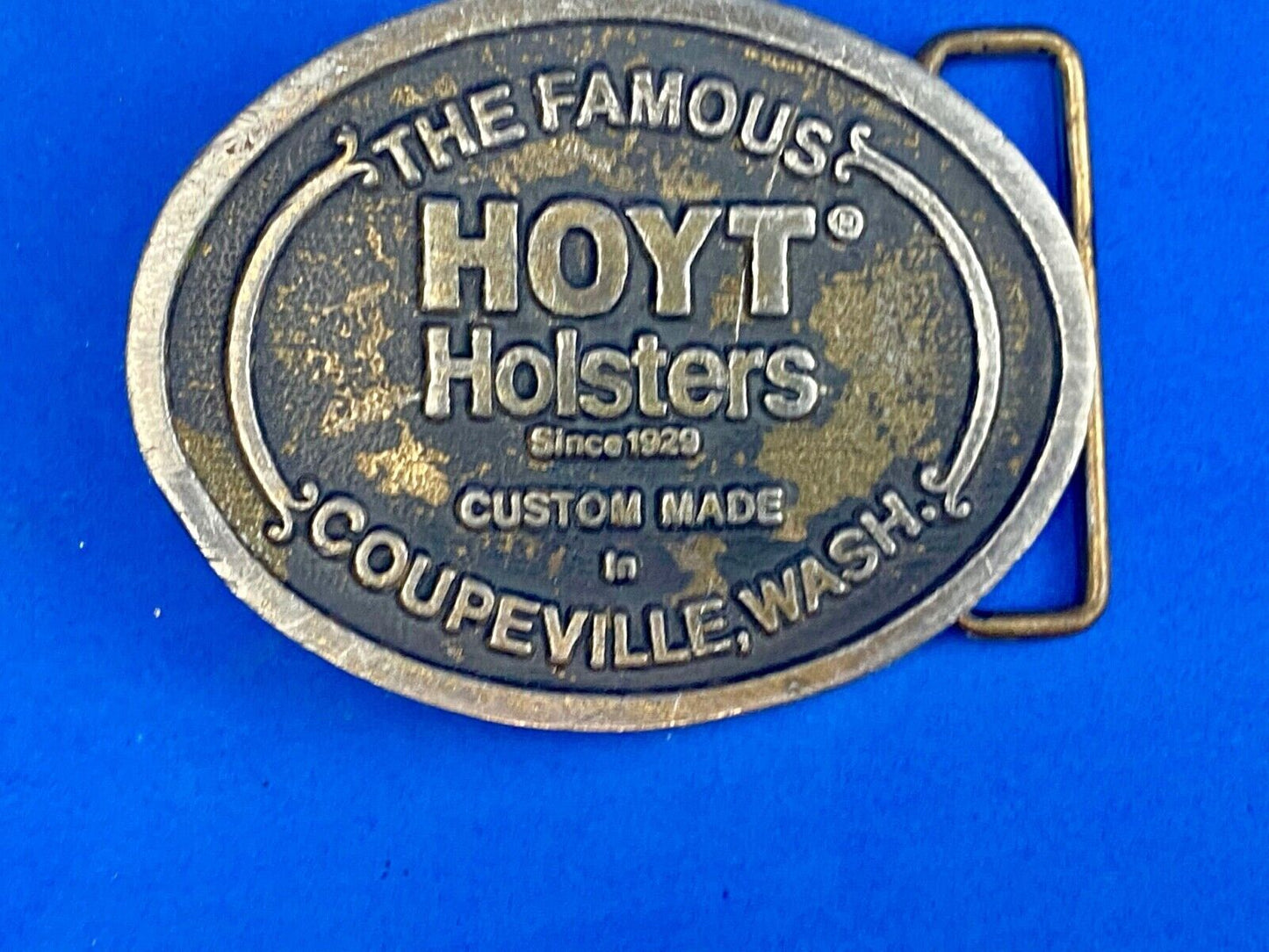 Vintage Hoyt Gun Holsters Coupville Washington Belt Buckle