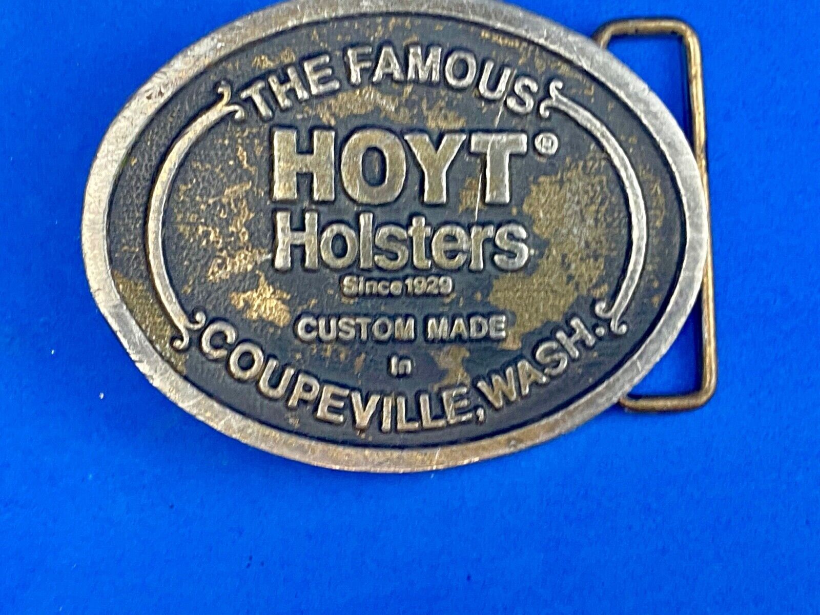 Vintage Hoyt Gun Holsters Coupville Washington Belt Buckle