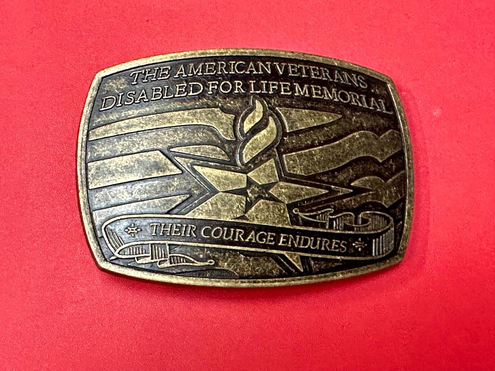 The Veterans Disabled for life Memorial - Their Courage Endures Belt Buckle