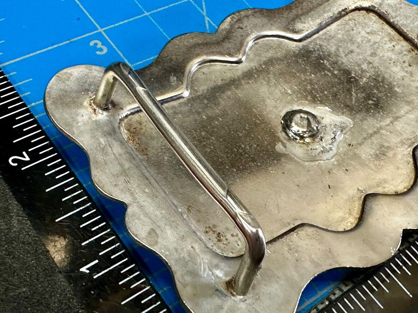 Vintage Horse Head Bust silver tone Floral Engraved Belt Buckle