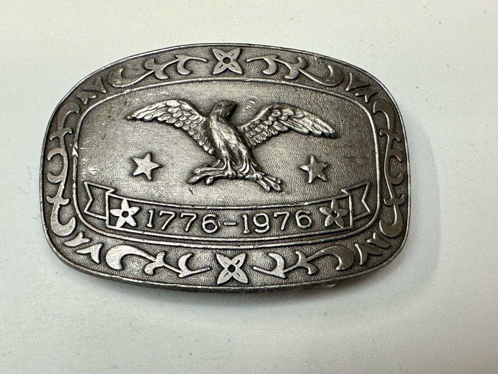 Bicentennial Eagle Patriotic USA America 70's Vintage belt buckle by Celebrity