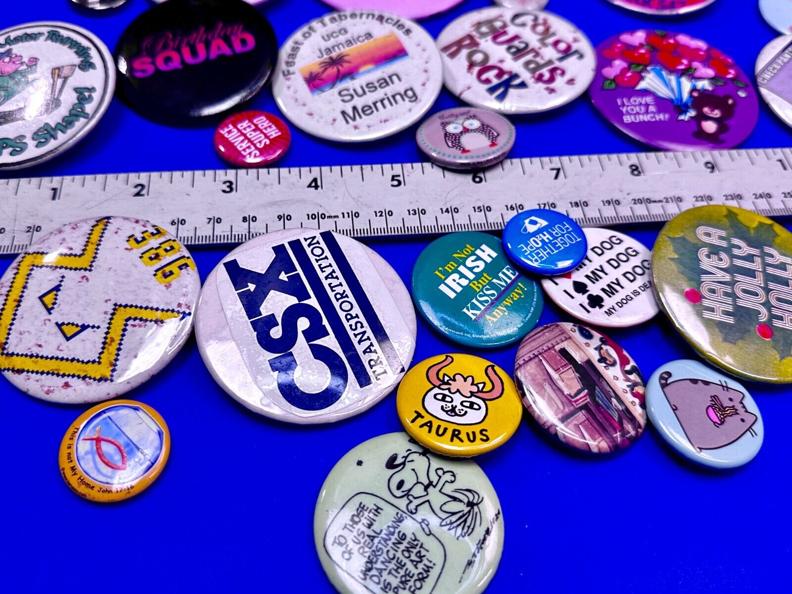 Around 40 Button's Pin's - Advertising Promo Pinbacks Grab Bag Resale Gifts!