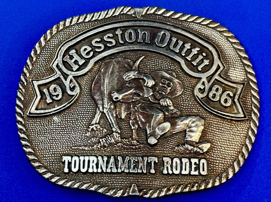 1986 Hesston Outfit Tournament Rodeo - Limited Series No 2 belt buckle