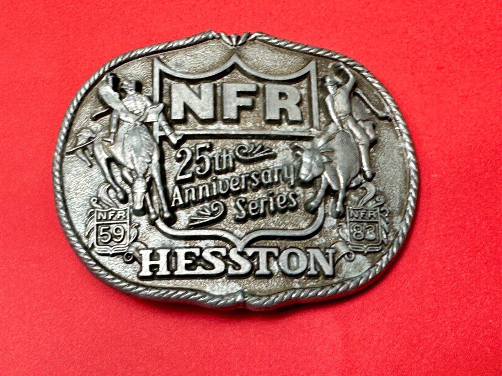 25th Anniversary Series NFR National Finals Rodeo First Edition belt buckle