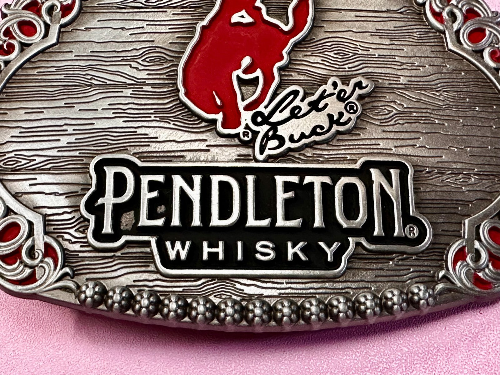 2023 Pendleton Whiskey Let'er Buck Rodeo Cowboy Montana Silversmiths Belt Buckle
