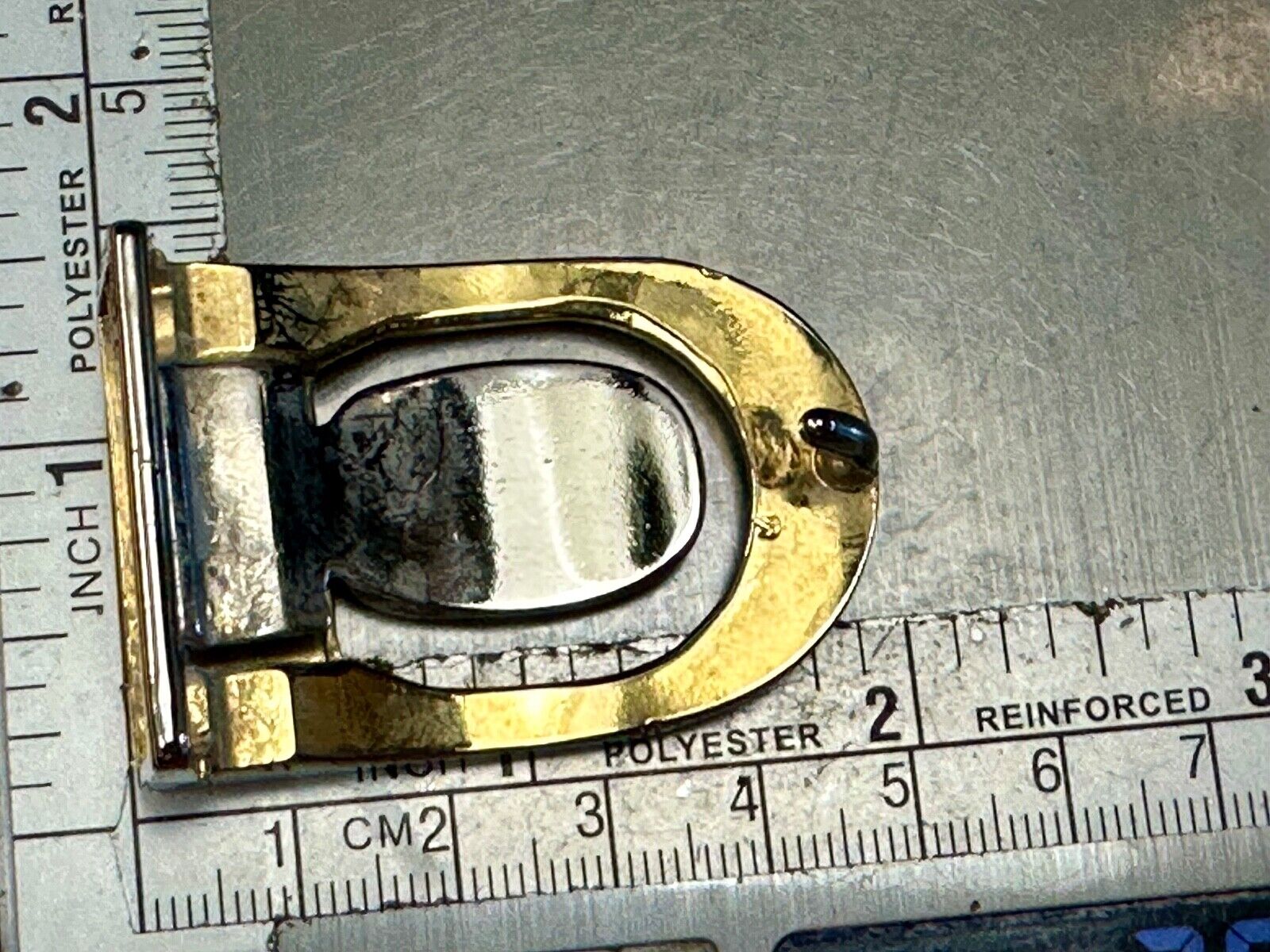 Vintage Letter monogram Initial P - Two Tone swinging belt buckle